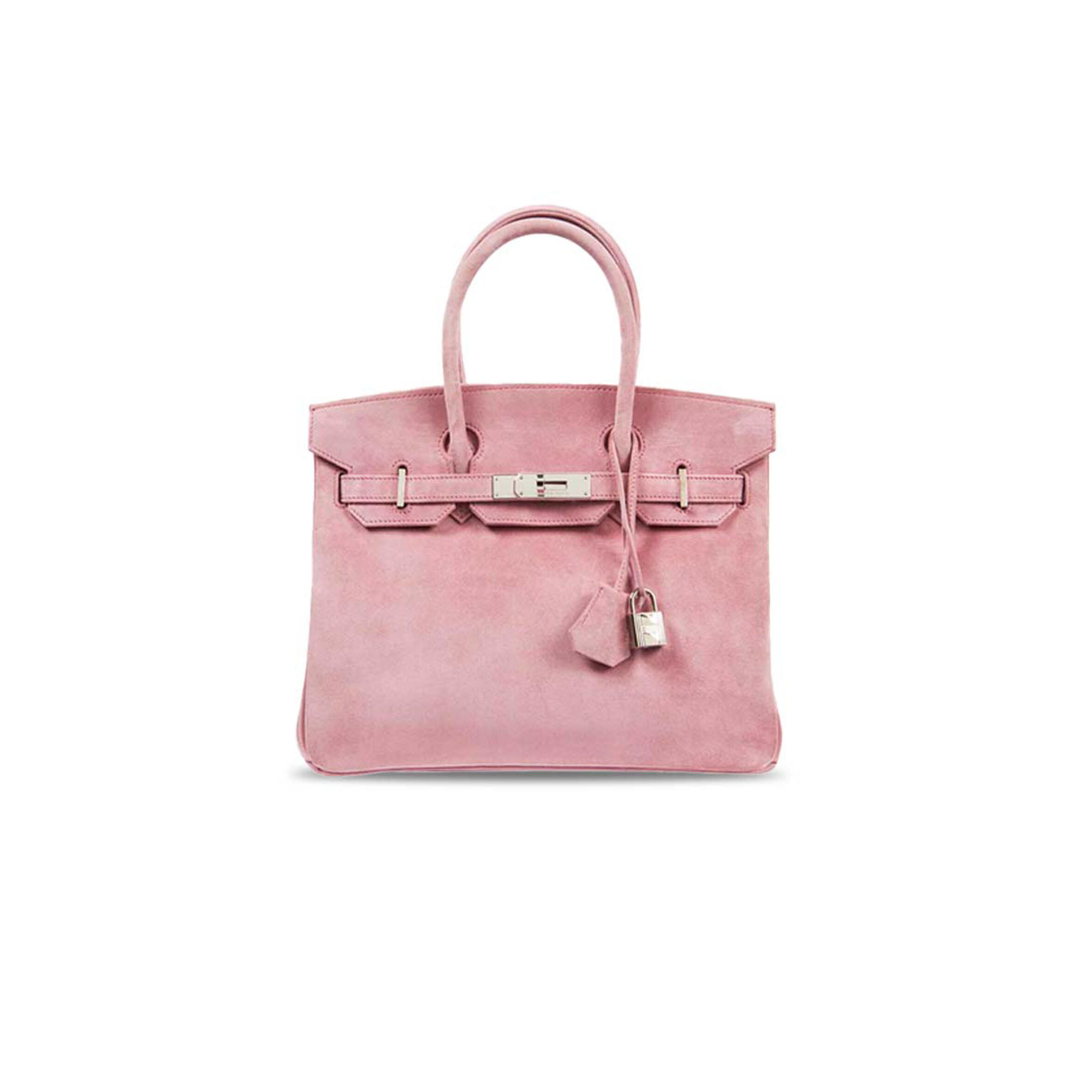 H**me5 BIRKIN 30 SUEDE 1Q ROSE CONFETTI MILKSHAKE POWDER  (30*23*15cm) Master Quality